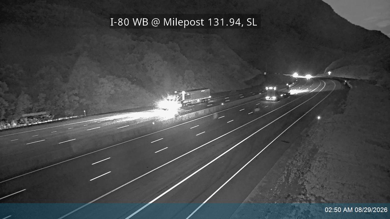 I-80 / Parleys Canyon WB @ Milepost 131.94, SL live camera view