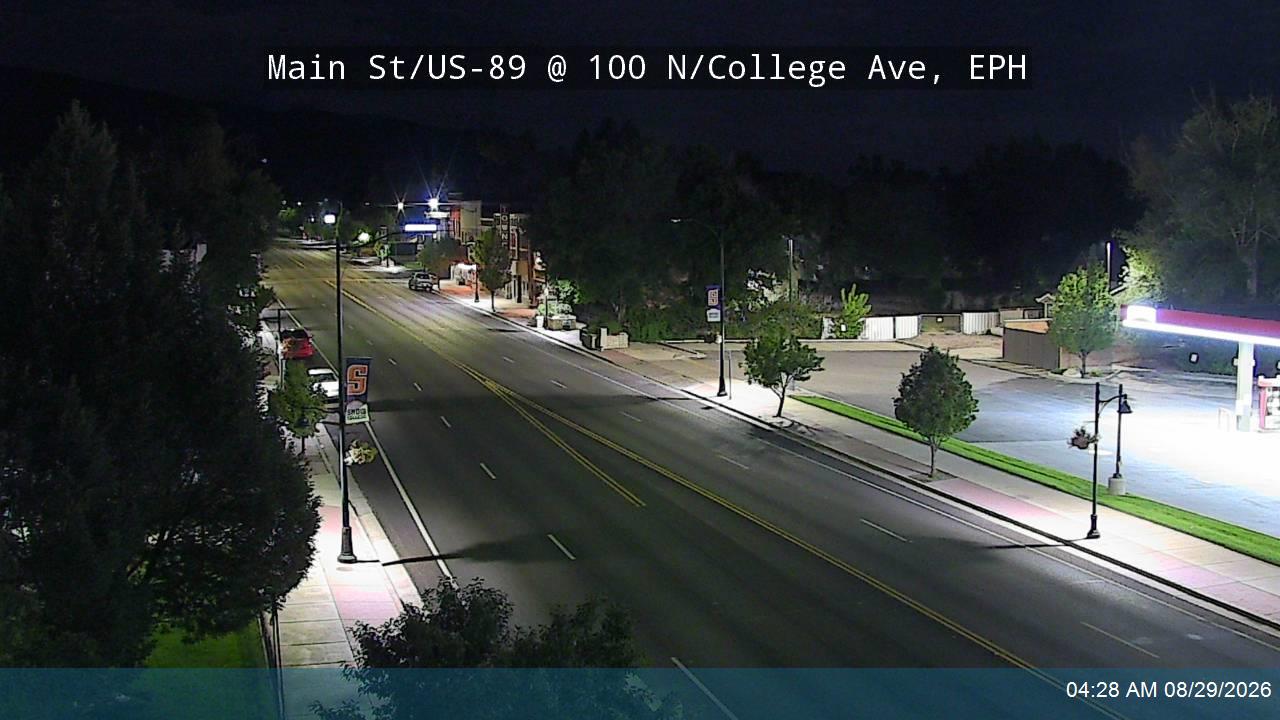 Main St / US-89 @ 100 N / College Ave / SR-290, EPH live camera view