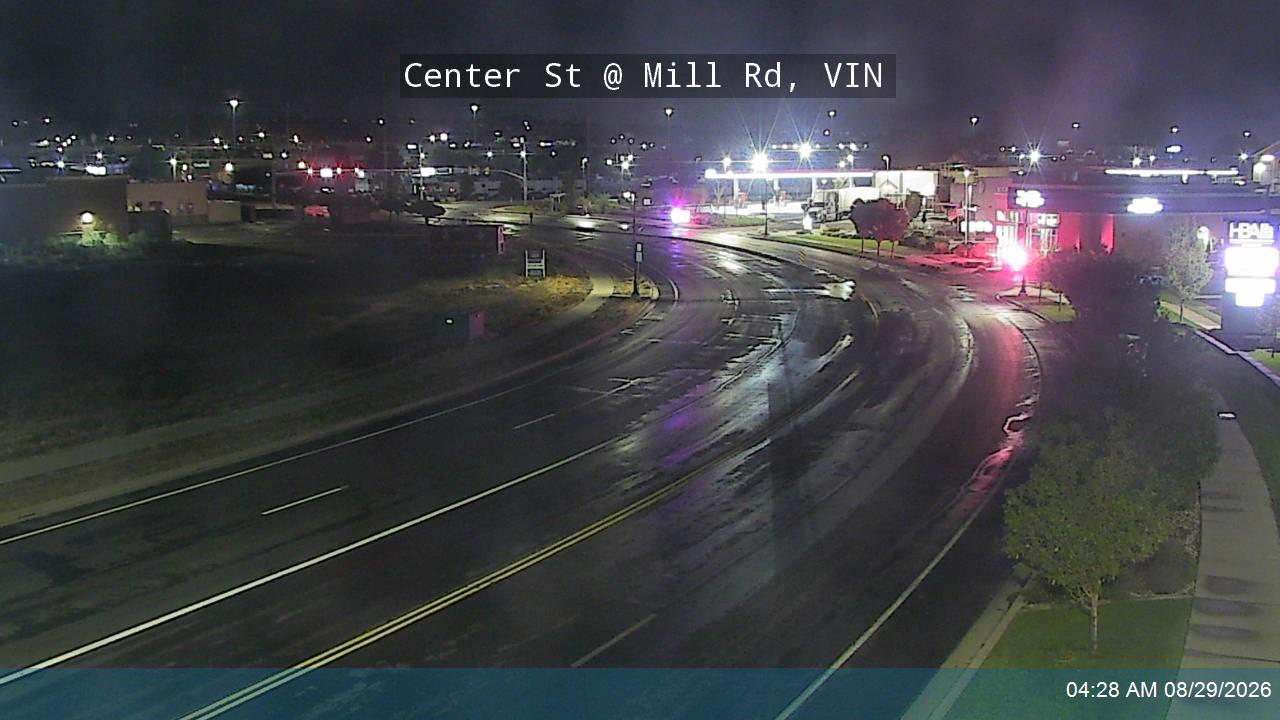Center St @ Mill Rd, VIN live camera view