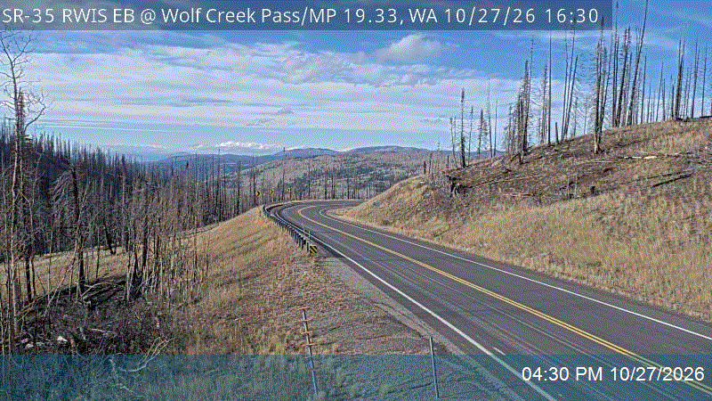 SR-35 RWIS EB @ Wolf Creek Pass / MP 19.33, WA live camera view