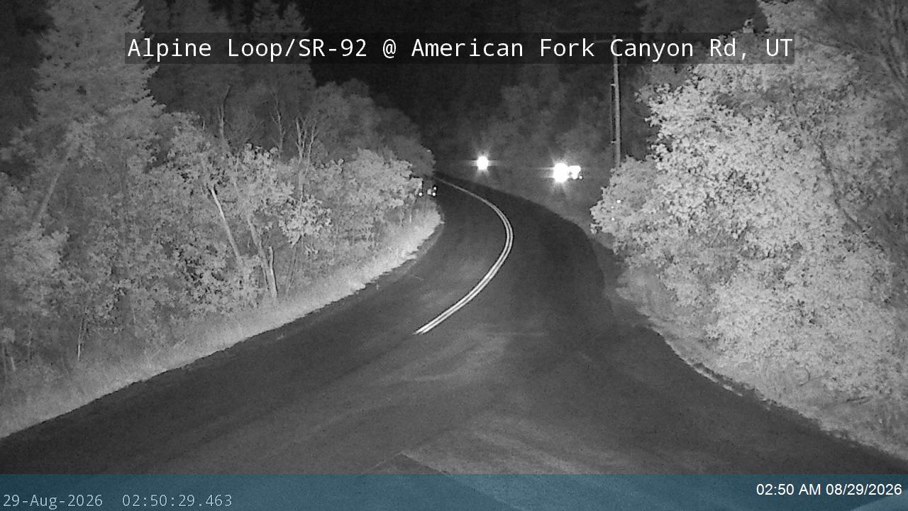 Alpine Loop / SR-92 @ American Fork Canyon Rd / SR-144, UT live camera view