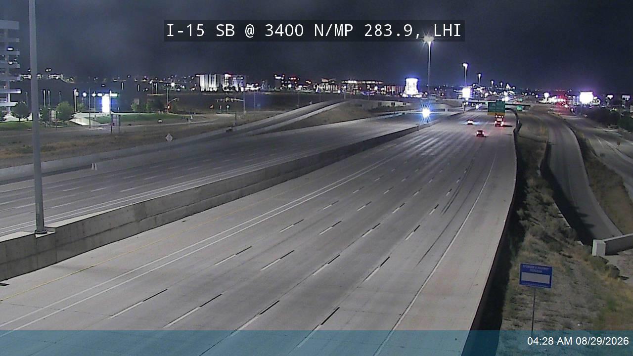 I-15 SB @ 3400 N / MP 283.9, LHI live camera view