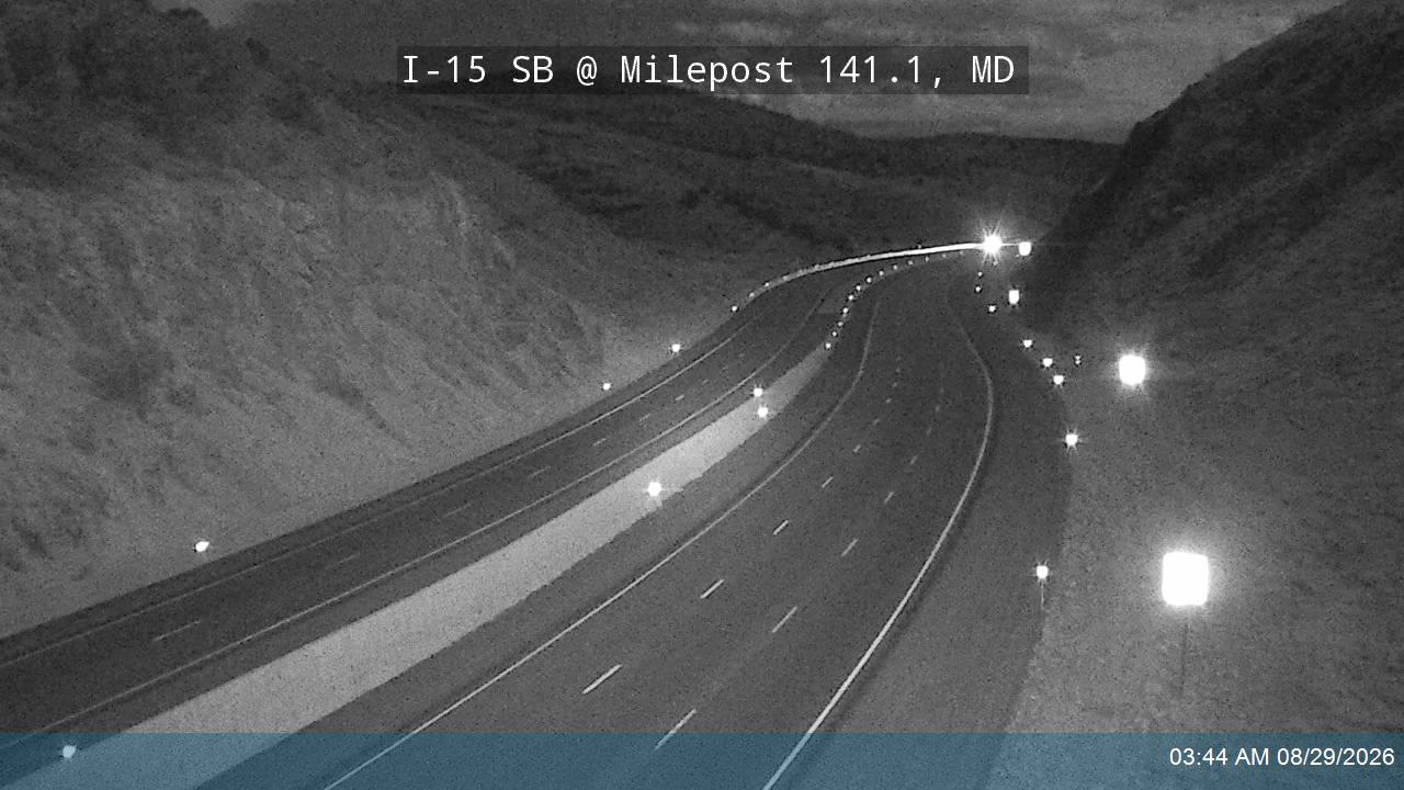 I-15 SB @ Milepost 141.1, MD live camera view