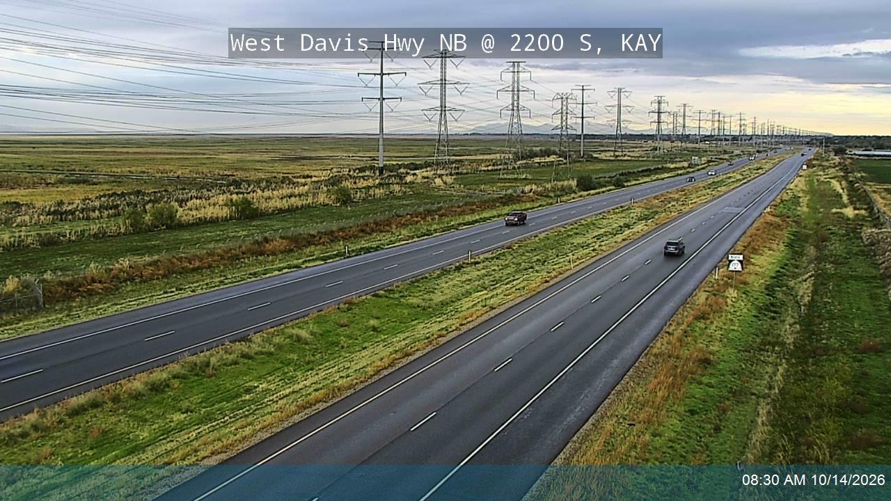 West Davis Hwy / SR-177 NB @ 2200 S / MP 4.39, KAY live camera view
