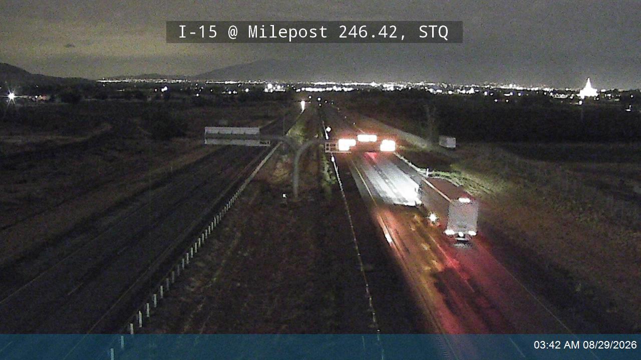 I-15 @ Milepost 246.42, STQ live camera view