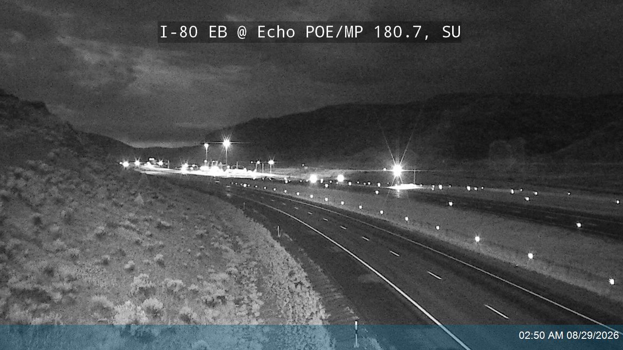 I-80 EB @ Echo POE / MP 180.7, SU live camera view