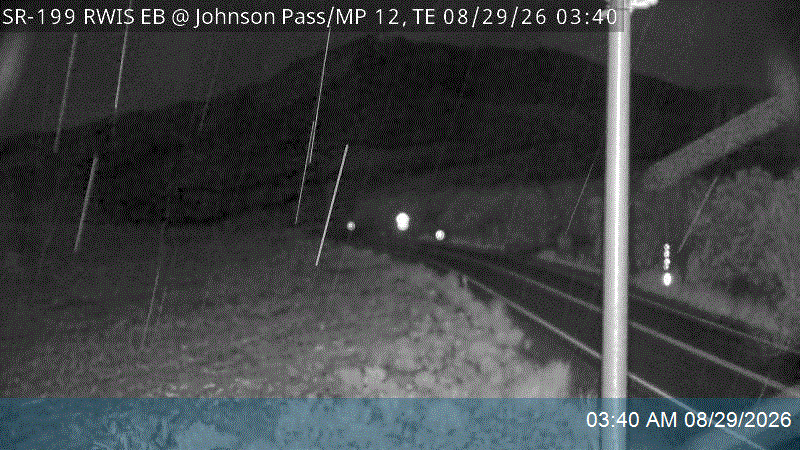 SR-199 RWIS EB @ Johnson Pass / MP 12, TE live camera view