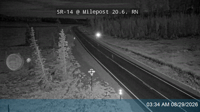 SR-14 @ Milepost 20.6, RN live camera view
