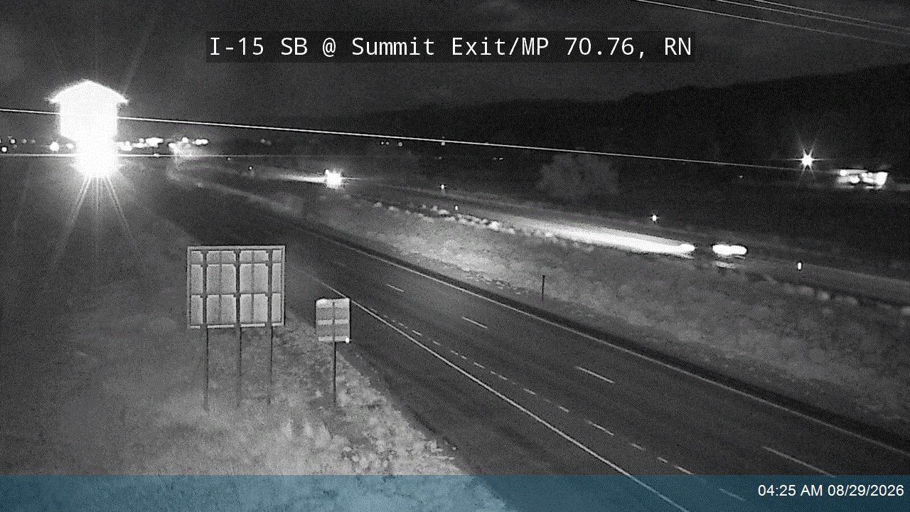 I-15 SB @ Summit Exit / MP 70.76, RN live camera view