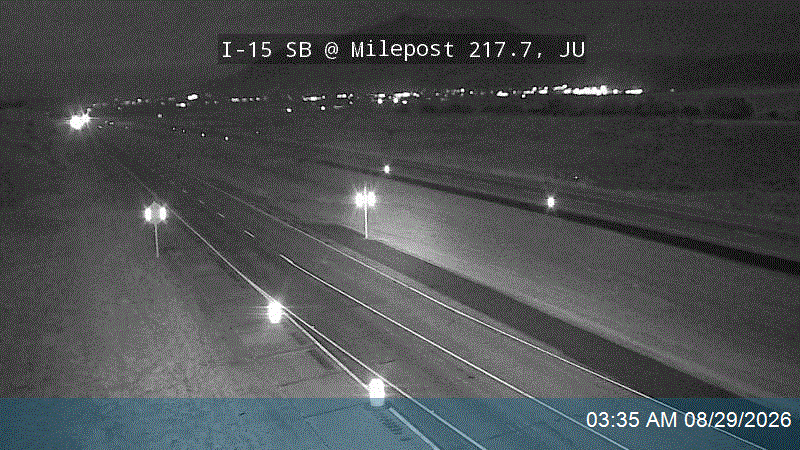 I-15 SB @ Milepost 217.7, JU live camera view