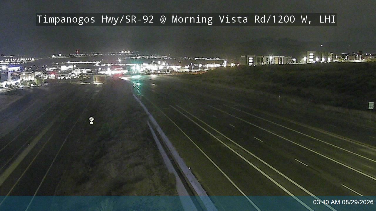 Timpanogos Hwy / 3500 N / SR-92 @ Morning Vista Rd / 1200 W, LHI live camera view
