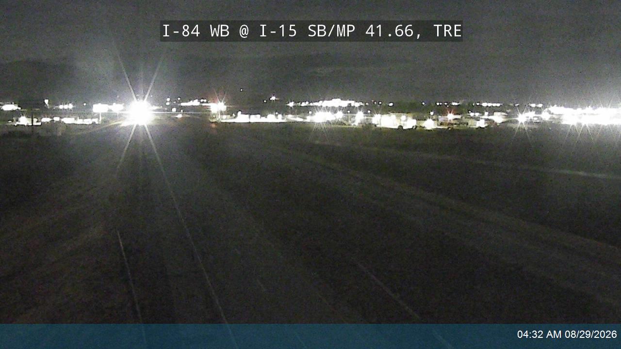 I-84 WB @ I-15 SB / MP 41.66, TRE live camera view