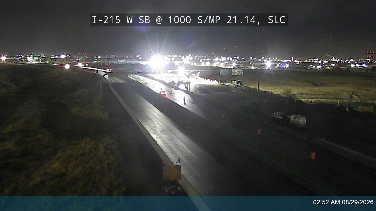 I-215 W SB @ 1000 S / MP 21.14, SLC live camera view