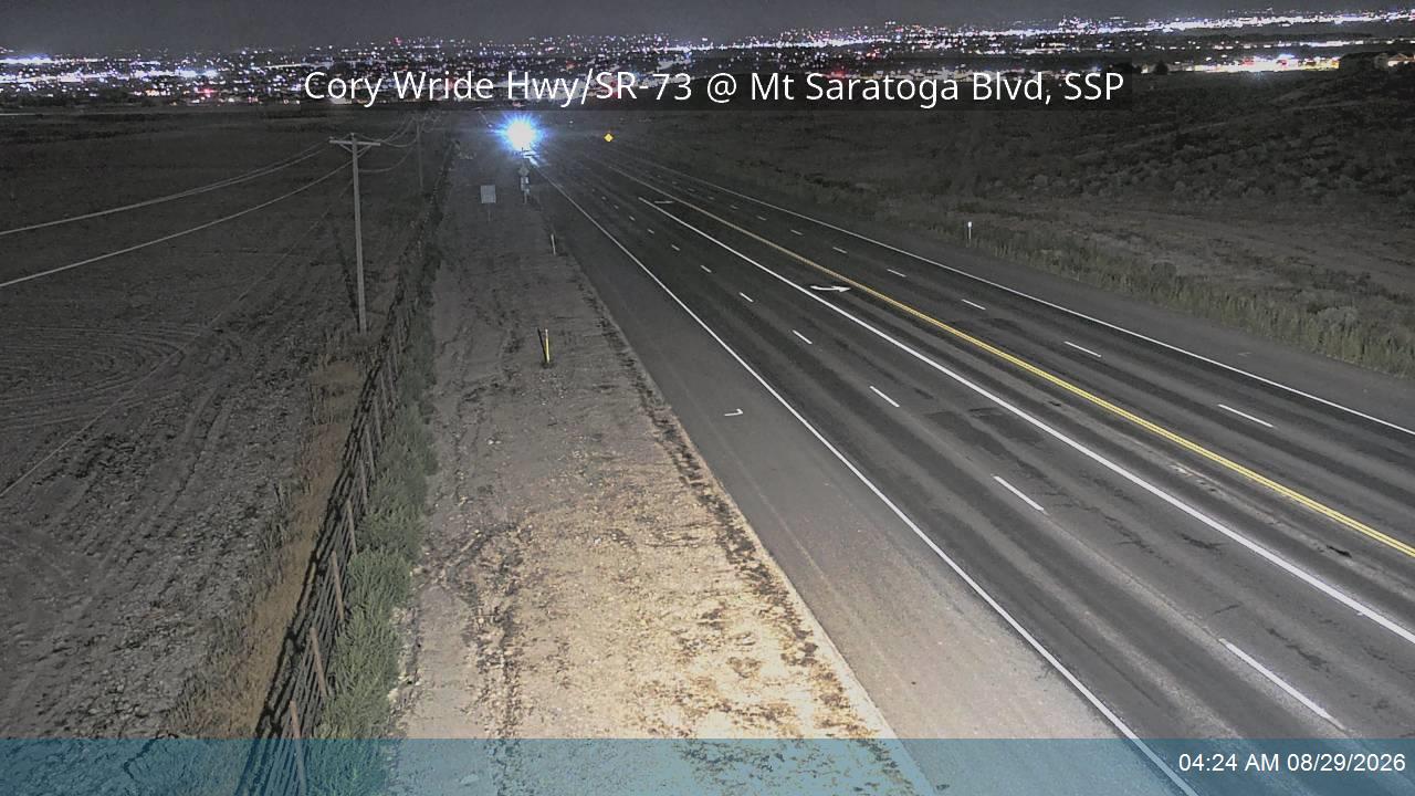 Cory Wride Hwy / SR-73 @ Mt Saratoga Blvd / MP 34.6, SSP live camera view