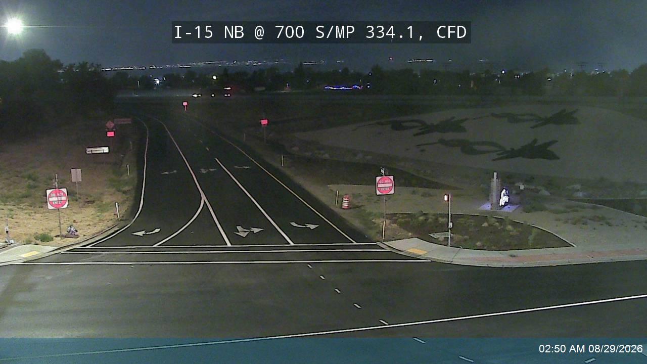 I-15 NB @ 700 S / SR-193 / MP 334.1, CFD live camera view