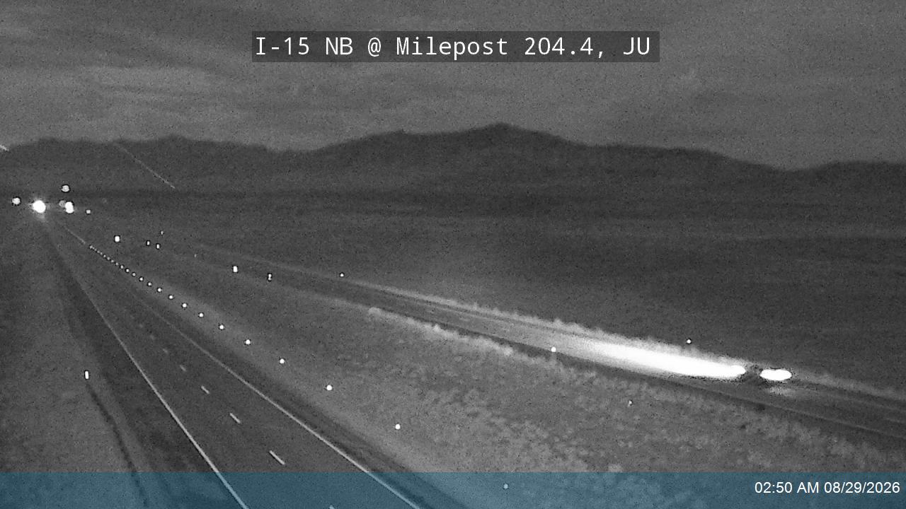 I-15 NB @ Milepost 204.4, JU live camera view