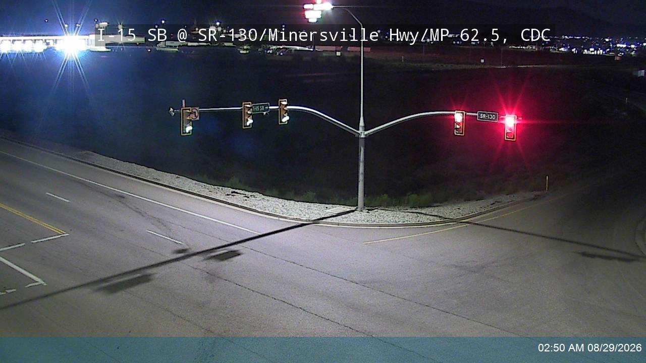 I-15 SB @ SR-130 / Minersville Hwy / MP 62.5, CDC live camera view