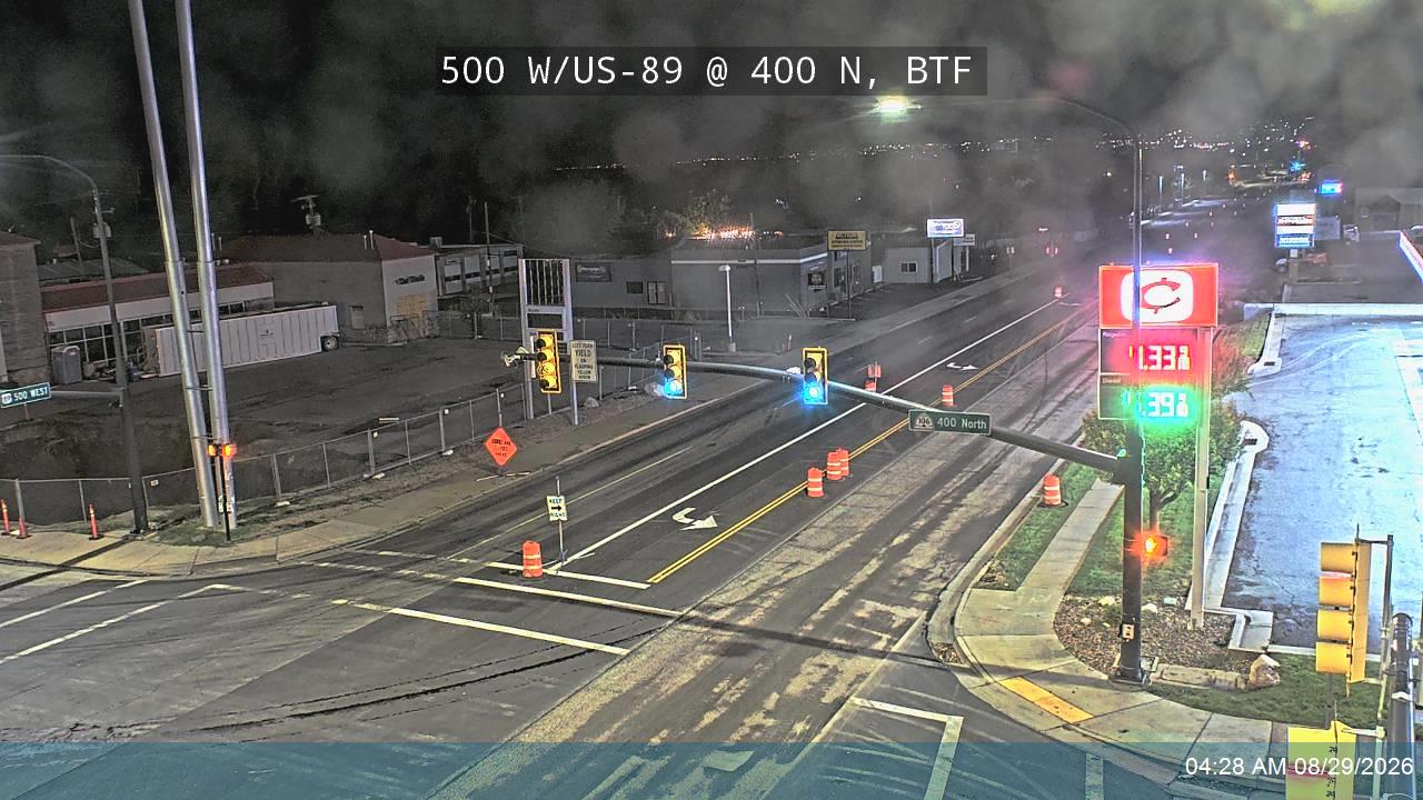 500 W / US-89 @ 400 N / SR-106, BTF live camera view