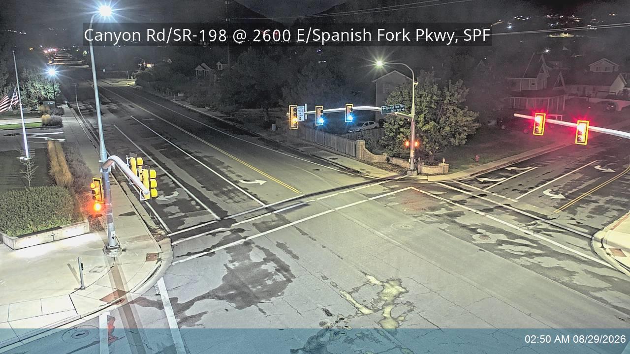 Canyon Rd / SR-198 @ 2600 E / Spanish Fork Pkwy, SPF live camera view