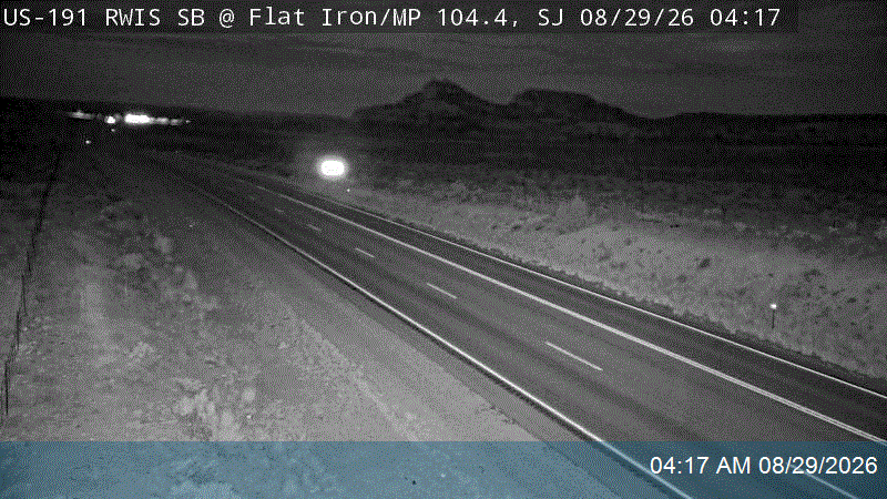 US-191 RWIS SB @ Flat Iron / MP 104.44, SJ live camera view