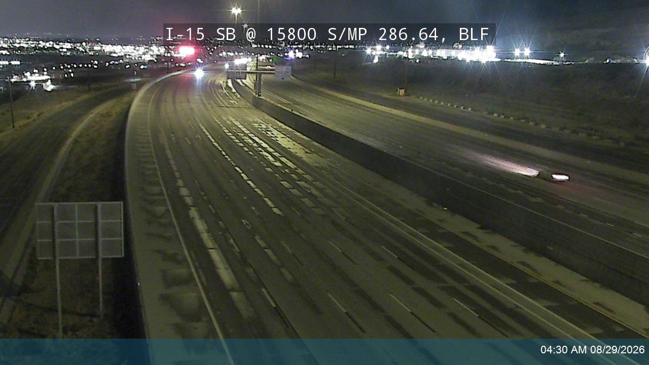 I-15 SB @ 15800 S / MP 286.64, BLF live camera view
