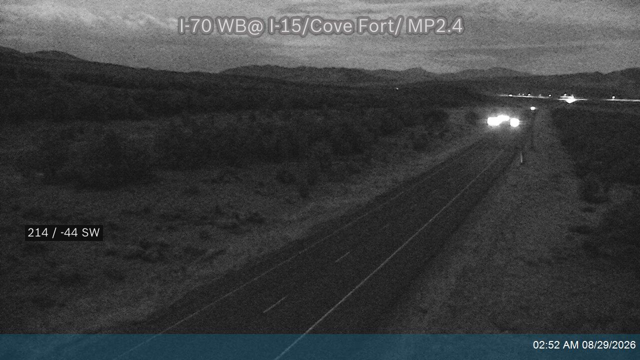 I-70 WB @ I-15 / Cove Fort / MP 2.4, MD live camera view