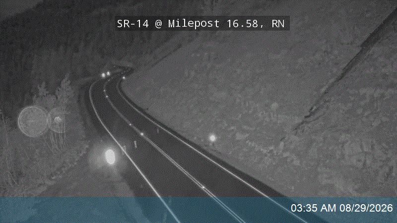SR-14 @ Milepost 16.58, RN live camera view