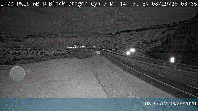 I-70 RWIS WB @ Black Dragon Canyon / MP 141.7, EM live camera view