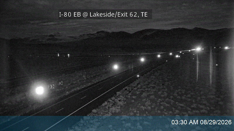 I-80 EB @ Lakeside / Exit 62, TE live camera view