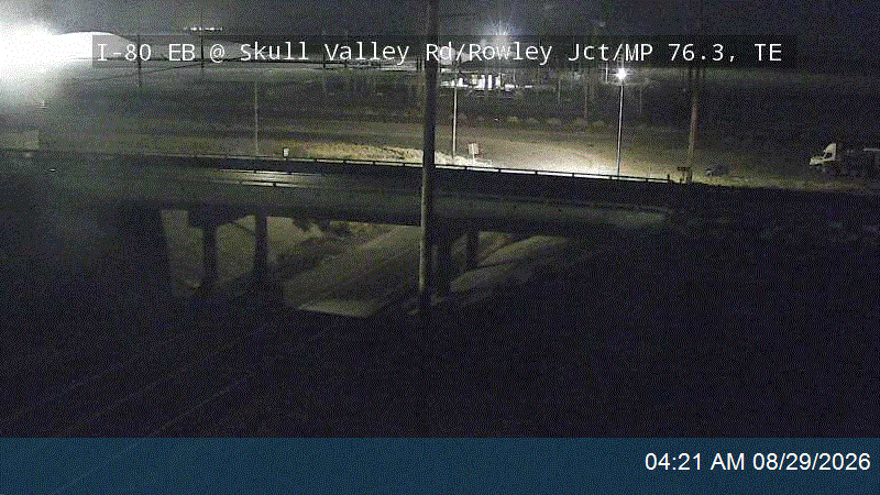 I-80 EB @ Skull Valley Rd / Rowley Jct / SR-196 / MP 76.3, TE live camera view