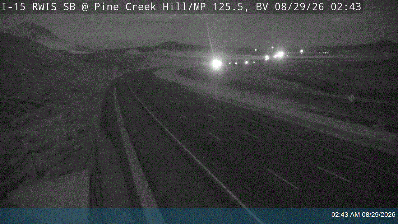 I-15 RWIS SB @ Pine Creek Hill / MP 125.5, BV live camera view