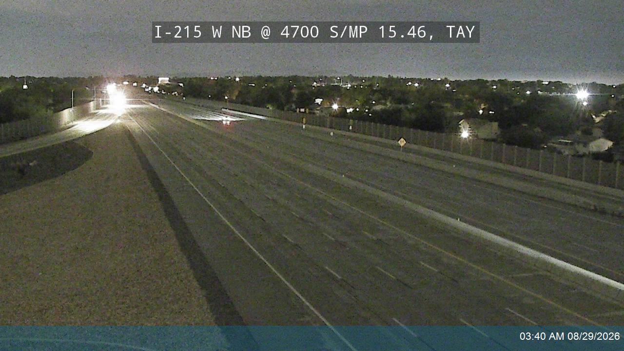 I-215 W NB @ 4700 S / SR-266 / MP 15.46, TAY live camera view