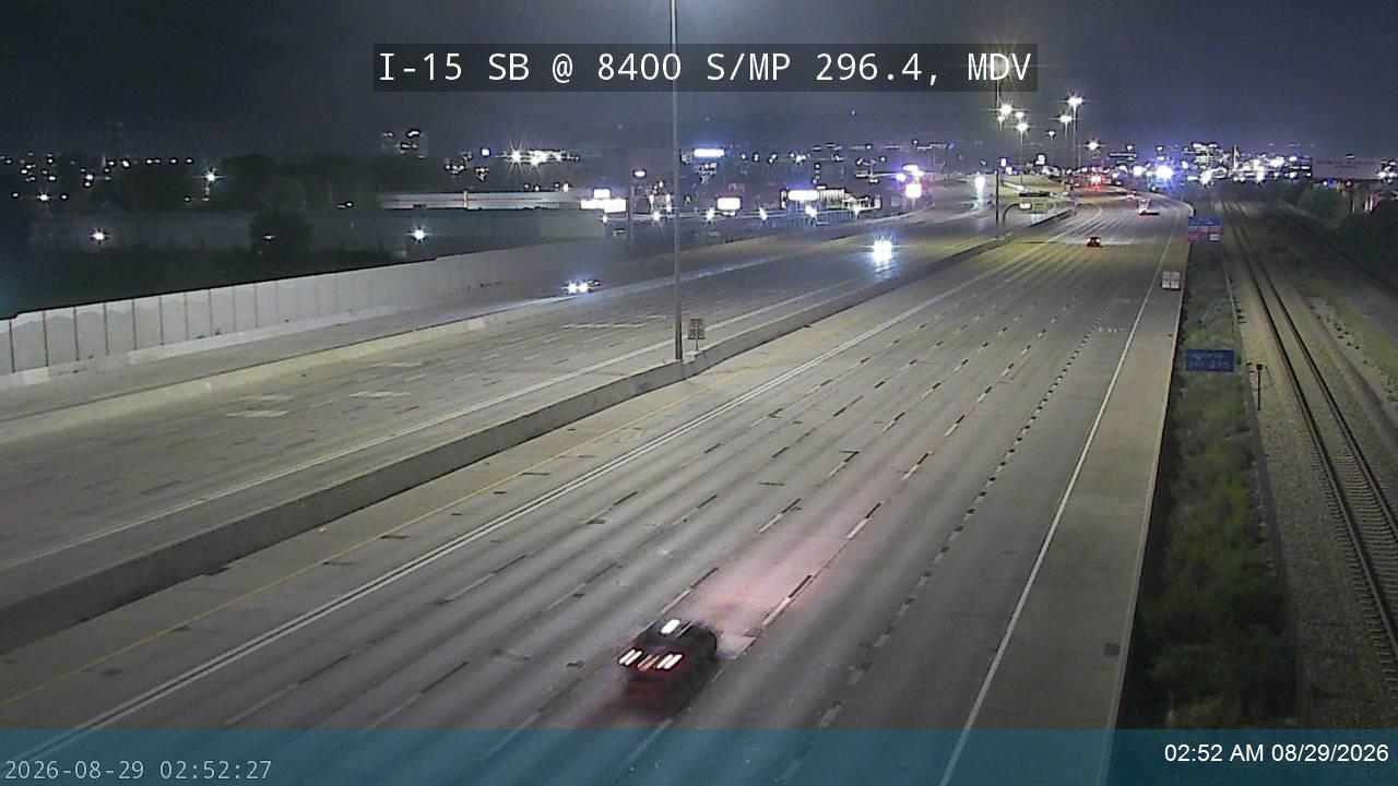 I-15 SB @ 8400 S / MP 296.4, MDV live camera view