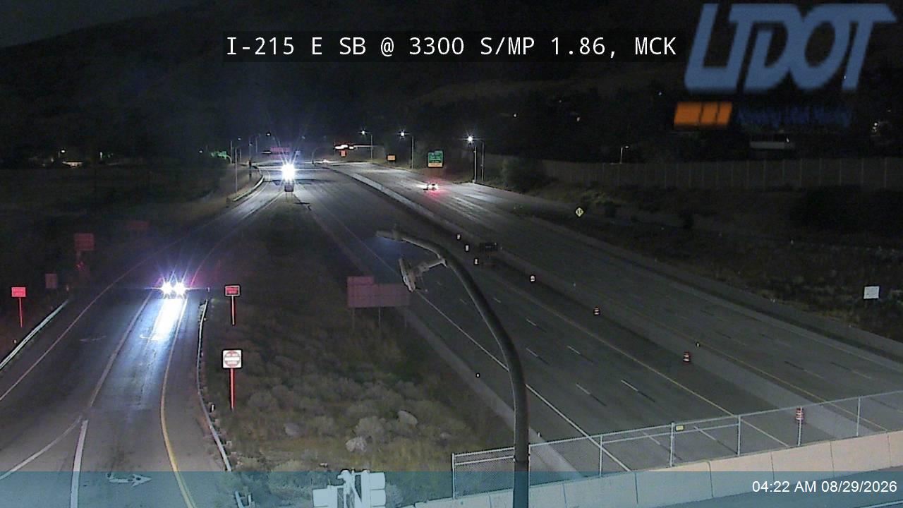 I-215 E SB @ 3300 S / SR-171 / MP 1.86, MCK live camera view