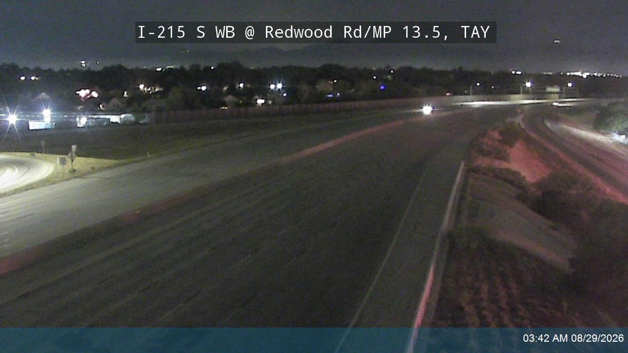 I-215 S WB @ Redwood Rd / SR-68 / MP 13.5, TAY live camera view