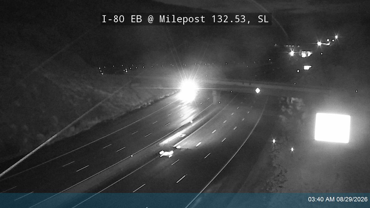 I-80 / Parleys Canyon EB @ Milepost 132.53, SL live camera view
