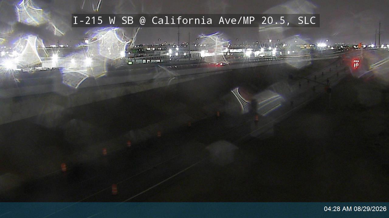 I-215 W SB @ California Ave / 1330 S / MP 20.5, SLC live camera view