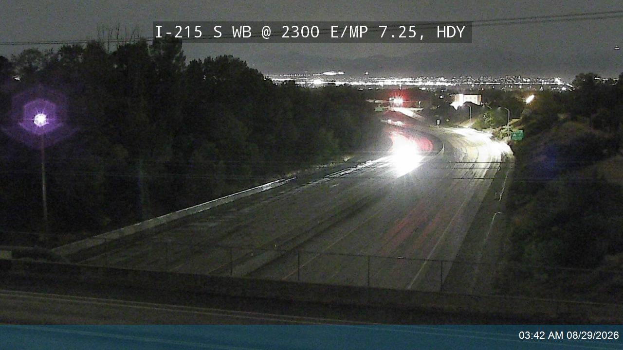 I-215 S WB @ 2300 E / MP 7.25, HDY live camera view
