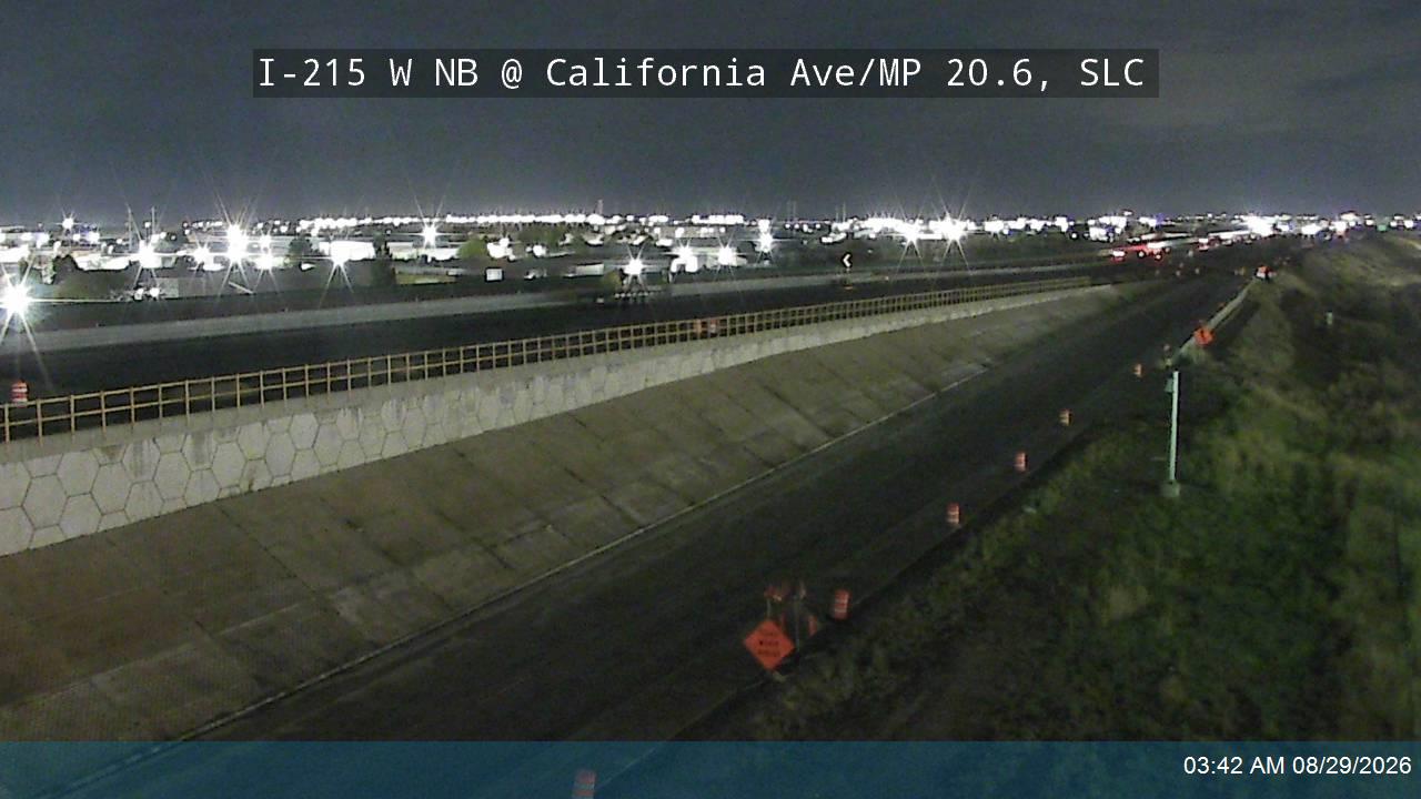 I-215 W NB @ California Ave / 1330 S / MP 20.6, SLC live camera view