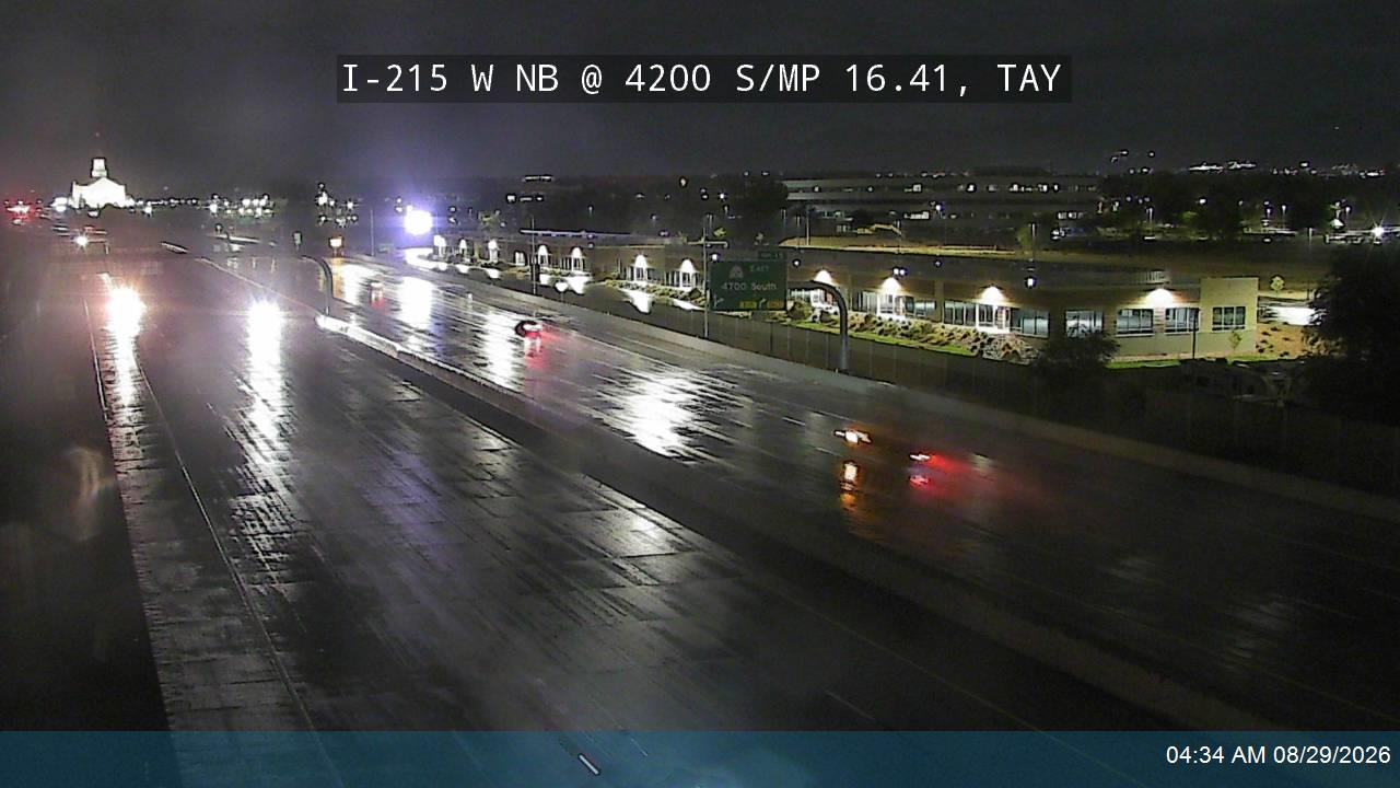 I-215 W NB @ 4200 S / MP 16.41, TAY live camera view