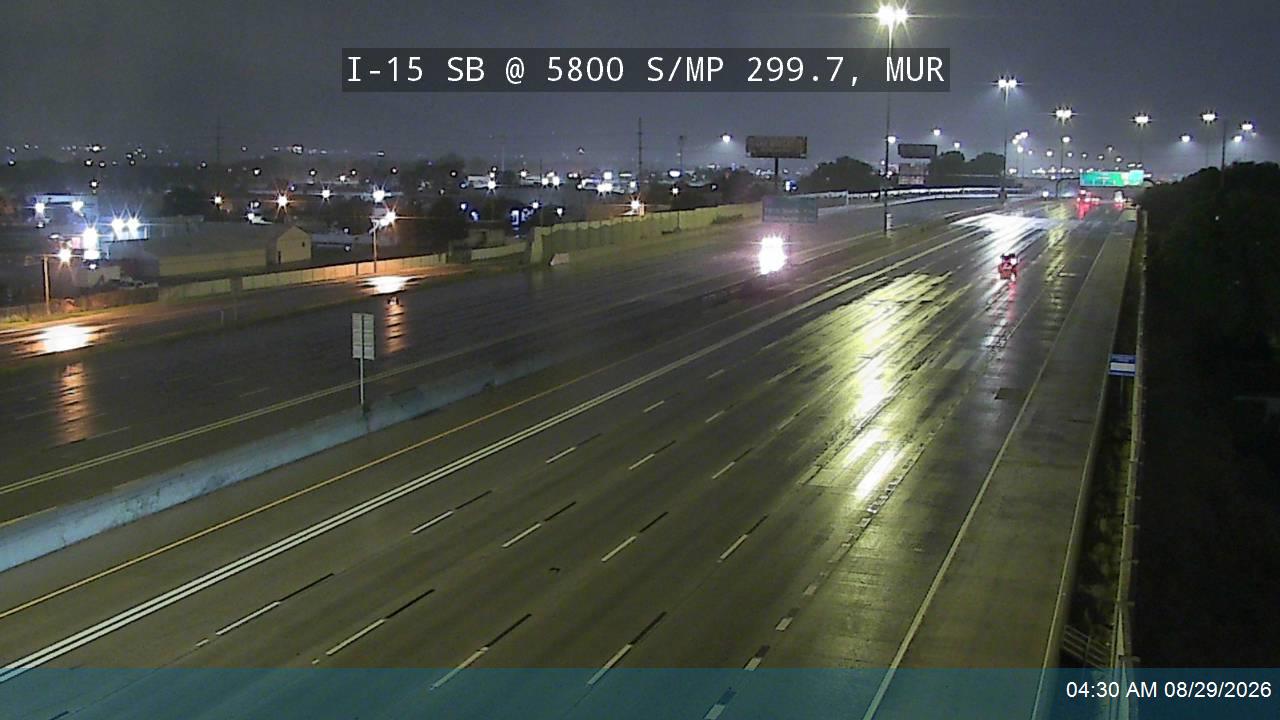 I-15 SB @ 5800 S / MP 299.7, MUR live camera view