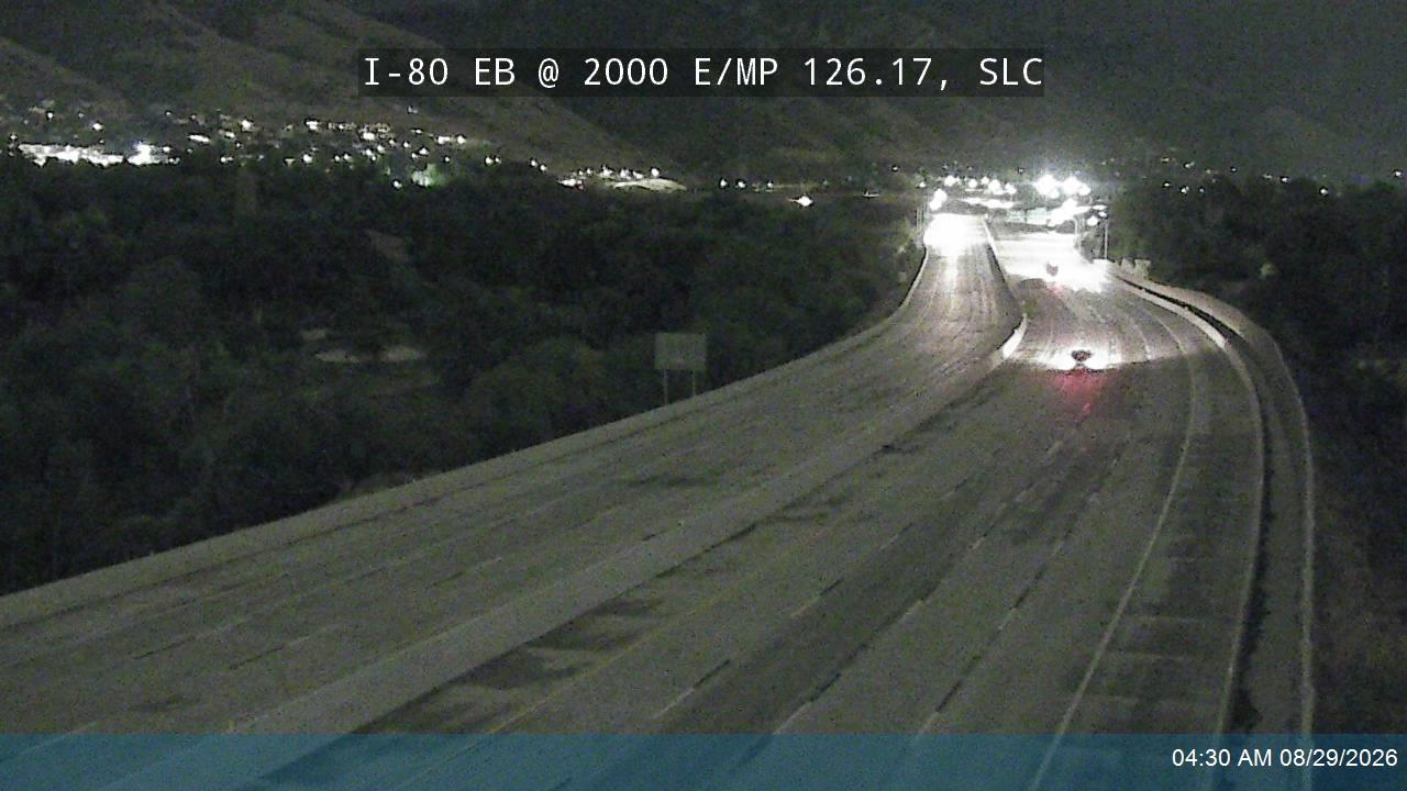 I-80 EB @ 2000 E / MP 126.17, SLC live camera view