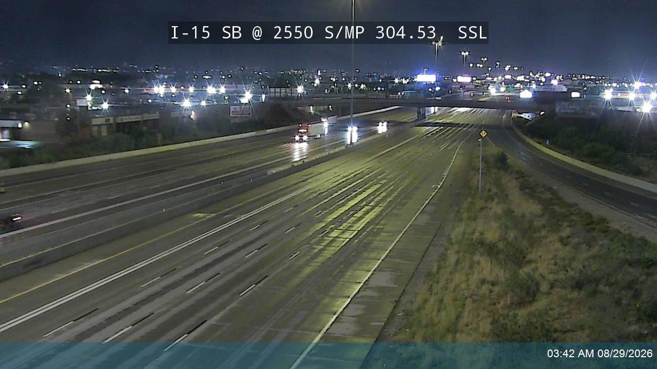 I-15 SB @ 2550 S / MP 304.53, SSL live camera view