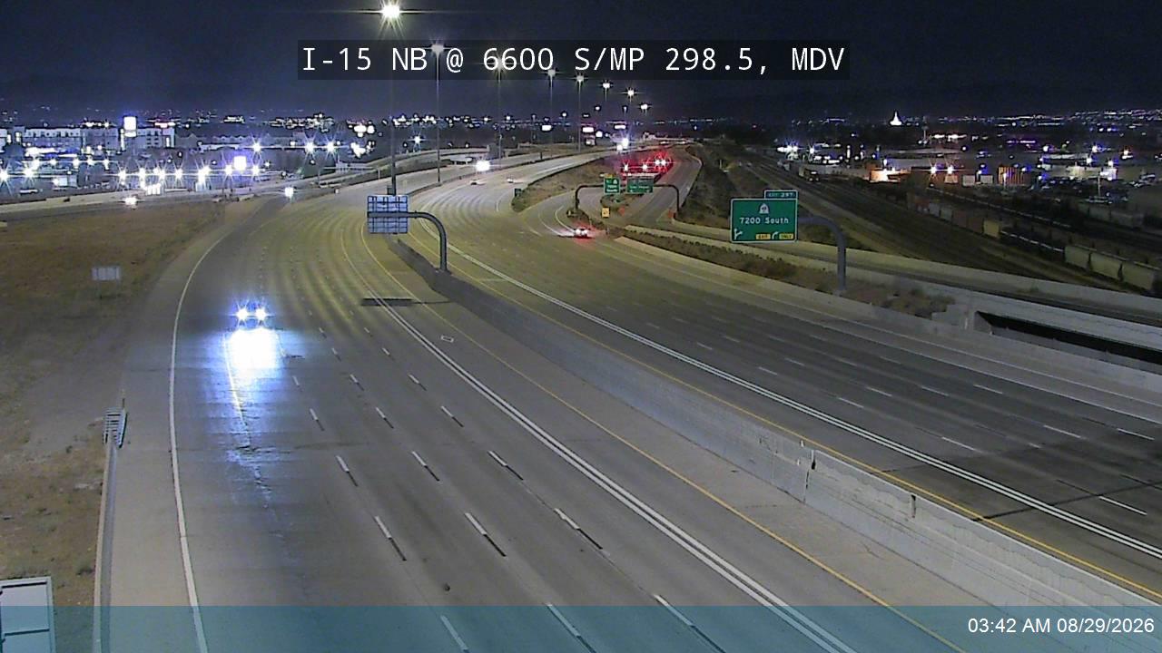 I-15 NB @ 6600 S / MP 298.5, MDV live camera view
