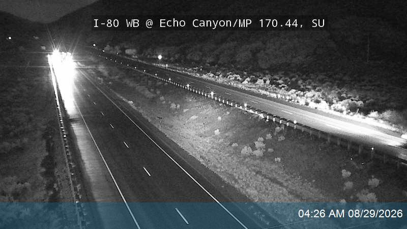 I-80 WB @ Echo Canyon / MP 170.44, SU live camera view