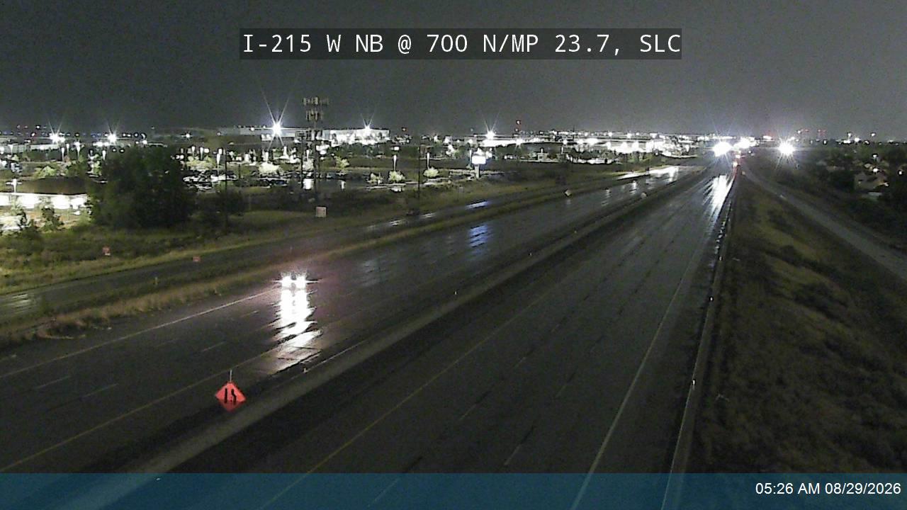 I-215 W NB @ 700 N / MP 23.7, SLC live camera view