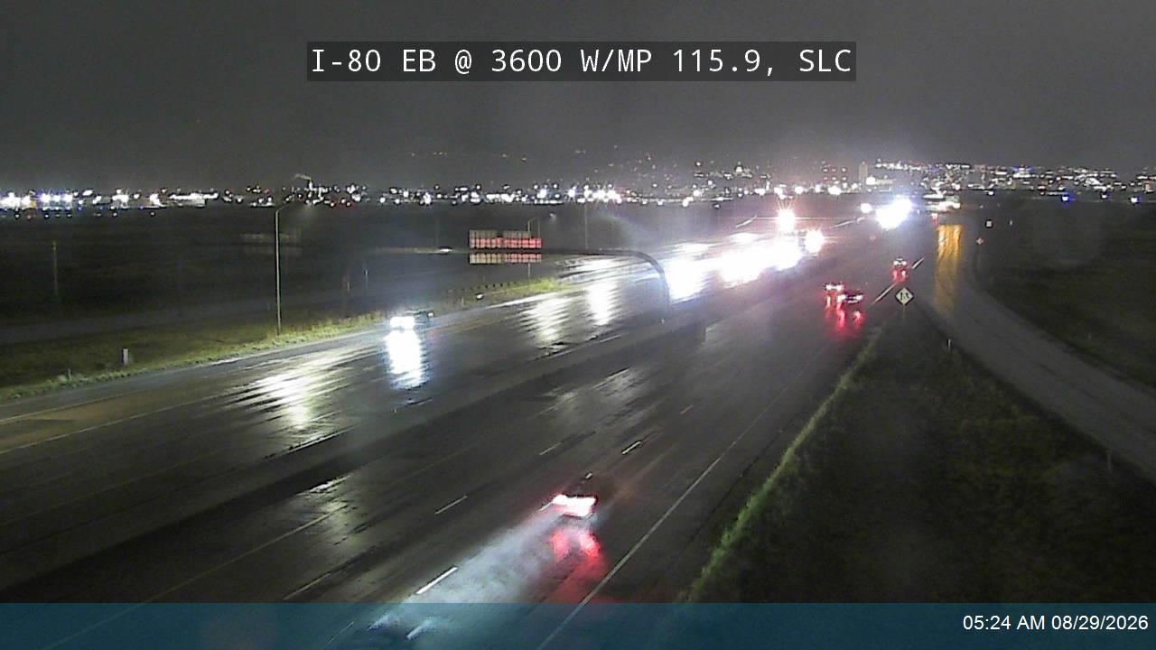 I-80 EB @ 3600 W / MP 115.9, SLC live camera view