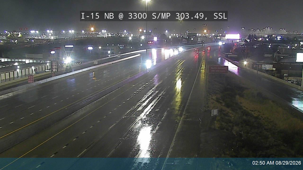 I-15 NB @ 3300 S / SR-171 / MP 303.49, SSL live camera view