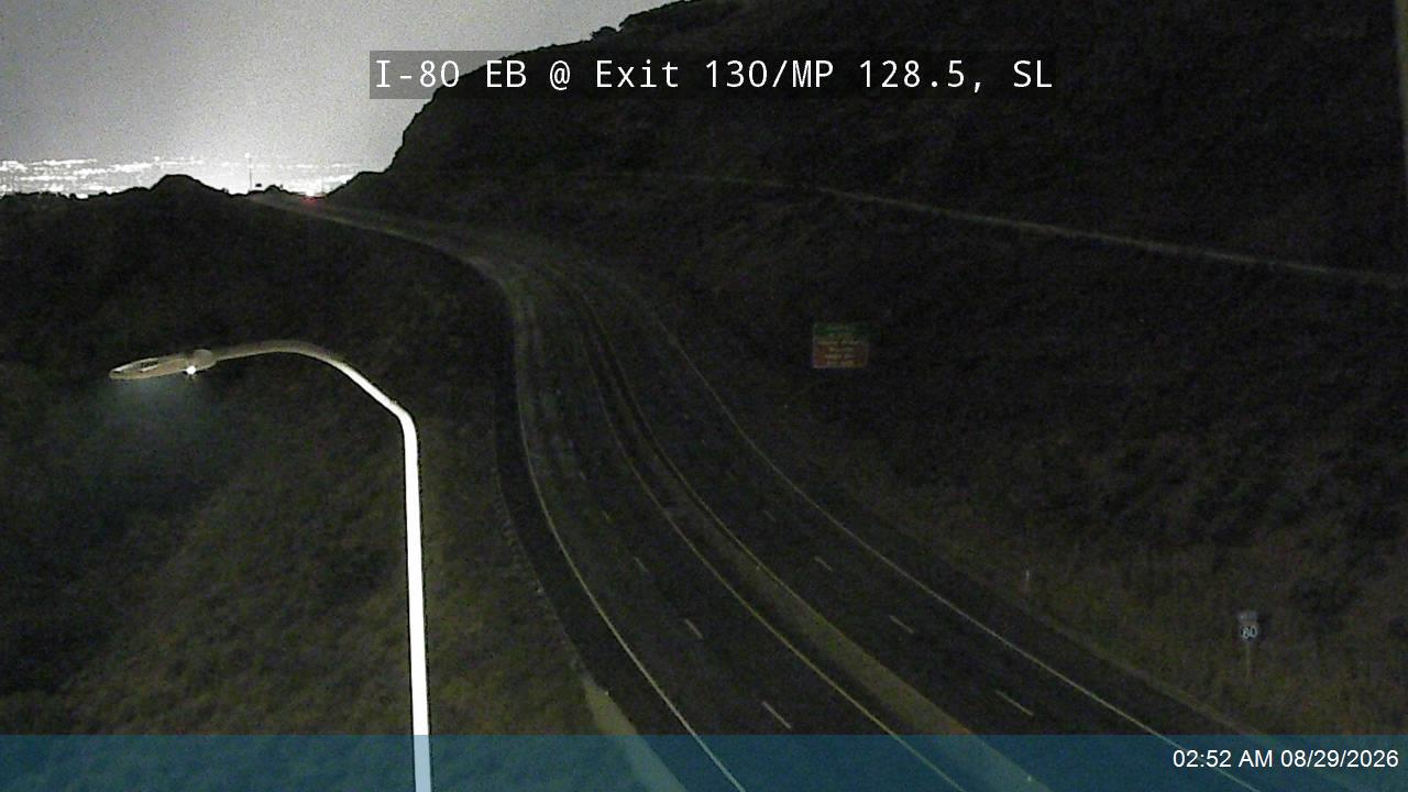 I-80 / Parleys Canyon EB @ Exit 130 to SB I-215 E / MP 128.5, SL live camera view