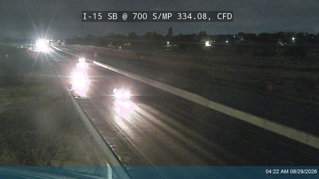I-15 SB @ 700 S / SR-193 / MP 334.08, CFD live camera view
